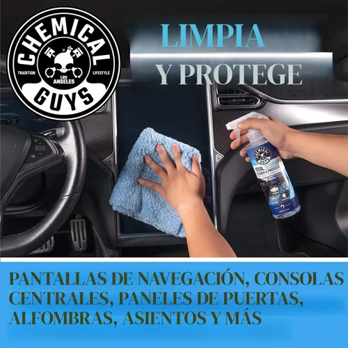 Miniatura 2 de Chemical Guys Limpiador y protector total de interiores, 16 onzas líquidas + paquete de 3 toallas de microfibra
