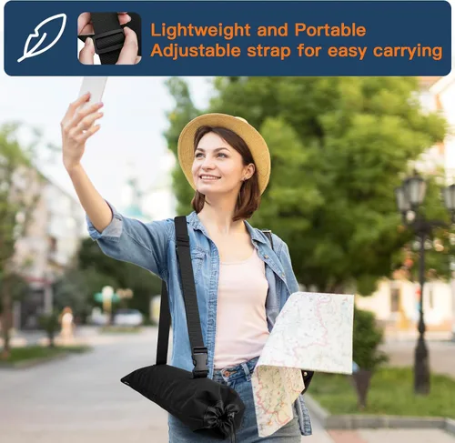 Miniatura 5 de Funda de transporte de viaje para selfie stick todo en uno, soporte extensible para trípode para teléfono celular con control remoto, bolsa