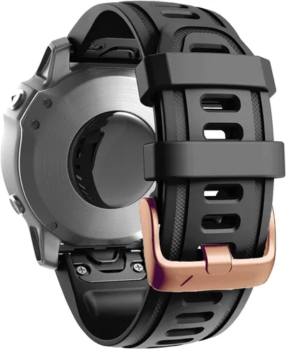 Miniatura 4 de Correa de reloj QuickFit con hebilla dorada, 0.78 pulgadas, impermeable, de liberación rápida, fácil ajuste, para Garmin Fenix 7S 6S Pro/Zafiro