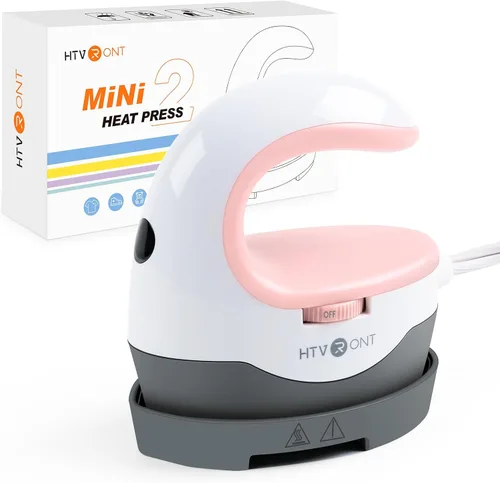 Miniatura 13 de HTVRONT Prensa de Calor Mini Máquina de Prensa de Calor, Pequeña Prensa de Calor Portátil, Máquina de Prensa de Plancha para Camisetas, Gorras