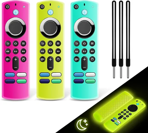 Miniatura 12 de Paquete de 3 fundas de silicona para control remoto Fire TV Stick 4K/Alexa Voice Remote 3ª generación, funda protectora de silicona antideslizante