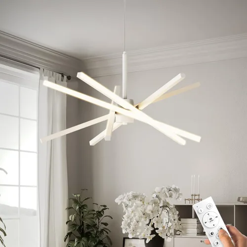 Miniatura 11 de Lámpara de araña Sputnik moderna de techo LED dorada de 82W, luz colgante de montaje empotrado, lámparas de araña para comedor, luminarias sobre 5