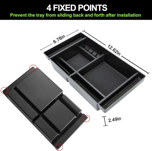 Miniatura 8 de PIMCAR Organizador de consola central para Chevy Silverado 1500/GMC Sierra 1500 2019-2022 y Silverado/Sierra 2500HD/3500HD 2020-2023 Solo asientos