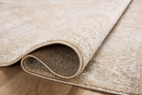 Miniatura 5 de Loloi Odette Collection ODT-05 - Alfombra decorativa beige y plateada de 2 pies y 3 pulgadas x 3 pies y 10 pulgadas