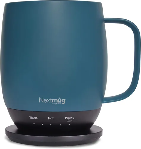 Miniatura 13 de Nextmug - Taza de café autocalentable con control de temperatura (negro, 14 onzas)