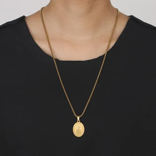 Miniatura 6 de Collar de San Miguel, San MiguelVirgen MaríaRafaelJudeCristóbalBenedictoJoséPatrickFranciscoFlorianThomasAnthony, acero inoxidable, 24