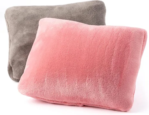 Miniatura 8 de Mellowdy Manta Chal Almohada 2 en 1 con Mangas para Oficina, Trabajo, Hogar (Rosa Flor, 40x60) – Abrigo Snuggie Poncho Vestible para Adultos, Set
