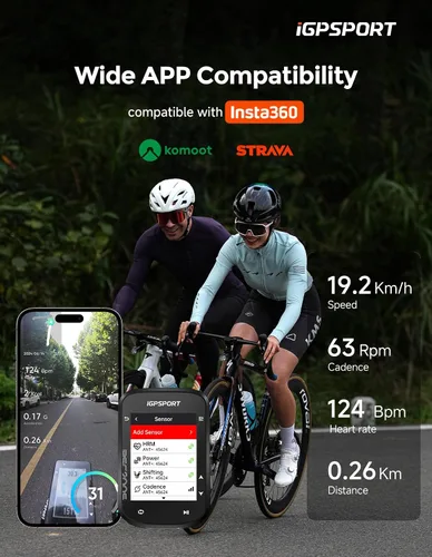 Miniatura 9 de iGPSPORT BSC200S GPS Bike Computer, navegación de ruta inalámbrica 2,4" pantalla Bluetooth ANT+Ciclo ordenador IPX7 impermeable