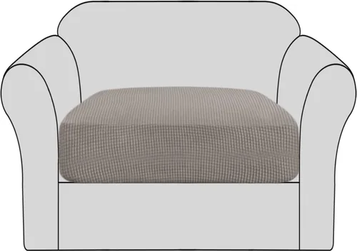 Miniatura 51 de H.VERSAILTEX - Fundas elásticas para cojín de sofá individual, fundas de asiento para silla de sofá, protector de cojín con tejido jacquard de sarga