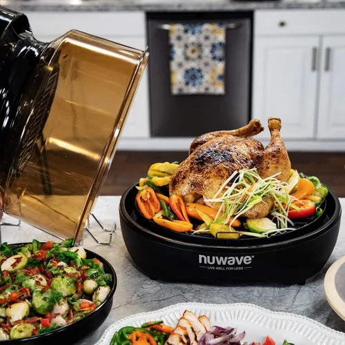 Miniatura 5 de Nuwave Horno de convección por infrarrojos con freidora de aire, cocina fresco o congelado, sin descongelar ni precalentar, calor 360, cocina desde