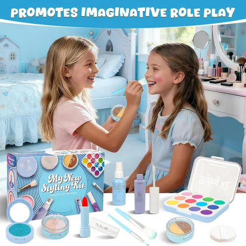 Miniatura 5 de Kits de maquillaje falso, juguetes para niñas de 3, 4, 5 años, juguetes cosméticos de maquillaje para niñas de 3 a 5 años