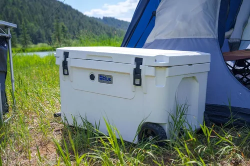 Miniatura 4 de Blue Coolers Ark Series 100-110 Quarts, enfriador de hielo moldeado por roto Gran baúl de hielo con capacidad para hasta 10 días Marca registrada