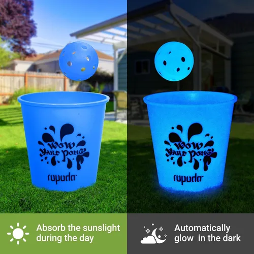 Miniatura 2 de ropoda Juego de pong gigante para patio, juegos de patio con cubos y bolas duraderos, juego al aire libre con bolsa de transporte para la playa