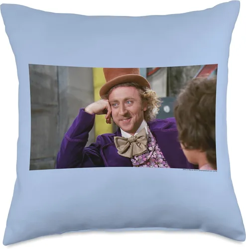 Miniatura 5 de Willy Wonka Chocolate Factory Condescendiente Wonka - Almohada de 15.7 x 15.7 in, multicolor