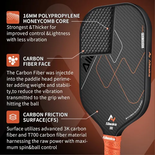 Miniatura 4 de Pickleball Paddles, USAPA Approved, 3k Friction Surface Carbon Fiber Pickleball Paddle, Durable &Lightweight Pickleball Rackets for Adults