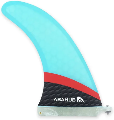 Miniatura 8 de Abahub Aleta central única SUP de 9/10 pulgadas con 1 tornillo de aleta sin herramienta, aletas de repuesto de SUP reforzadas con fibra de vidrio