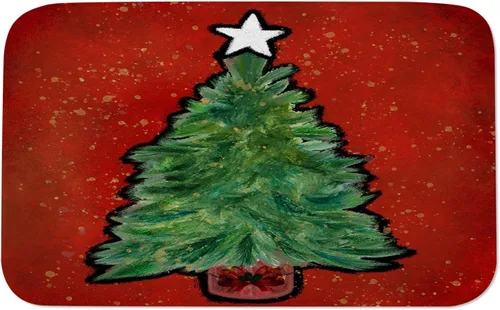 Miniatura 25 de Fukeen Alfombra de baño de calabaza a cuadros naranja – Alfombra de ducha antideslizante con hojas de arce para baño, dormitorio, hogar