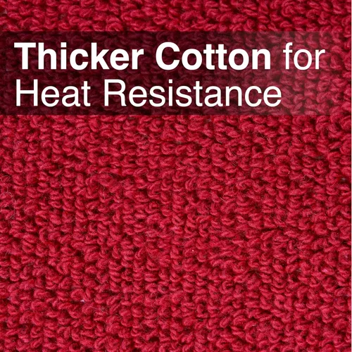 Miniatura 3 de RITZ Guante de olla y protector térmico de rizo: Resistente al calor sin igual, duradero 100% algodón – Diseñado ergonómicamente para un agarre
