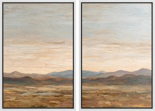 Miniatura 38 de SIGNWIN Lienzo enmarcado para pared, juego de arte sereno de paisaje de pantanos, ilustración rústica, arte moderno, minimalismo, decorativo