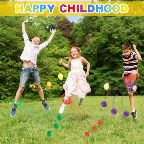 Miniatura 3 de Paquete de 20 bolas de salto para niños, rueda de flash plegable, juego de balón de salto de bolas de salto de colores surtidos juguetes para niños