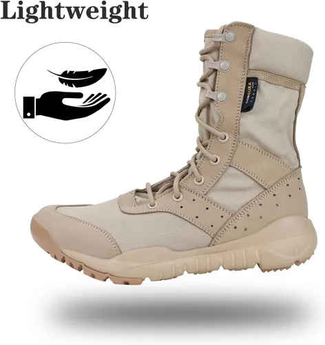 Miniatura 4 de Botas tácticas para hombre, ligeras, militares, de combate, impermeables, cómodas para el trabajo y la seguridad