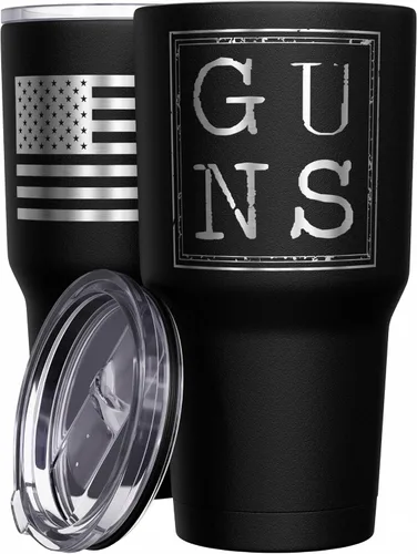 Miniatura 15 de We The People Holsters - Momma Bear - Vaso de café - Taza de viaje de café con bandera americana - Vaso grabado - Vaso termo doble - 30 onzas