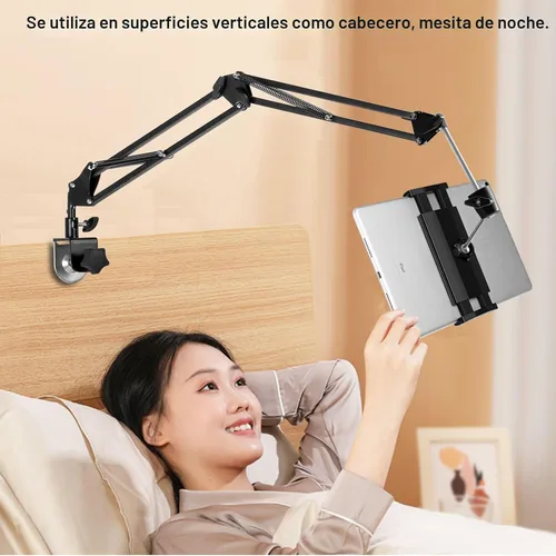 Miniatura 2 de Soporte para Tableta y Soporte para Teléfono para Cama, Soporte para iPad para Escritorio, Cabecera, Mesita de Noche, Mesa, Compatible con iPhone