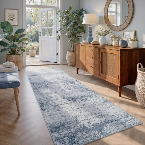 Miniatura 71 de Alfombra de pasillo lavable de 2 x 6 pies, antideslizante, de pelo bajo, alfombra de área de cocina, alfombra suave y larga para entrada, alfombra