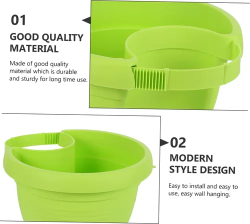 Miniatura 9 de 2 macetas de pared de plástico resistentes para colgar en la organización