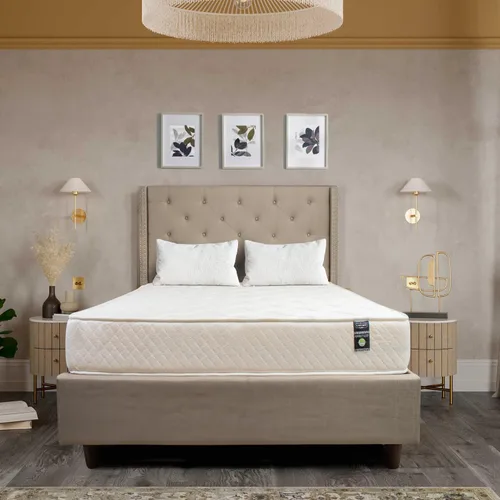 Miniatura 9 de Colchón Queen de 8 pulgadas, color blanco, espuma elástica Visco, colchón de espuma de alta densidad, cubierta superior de poliéster de primera