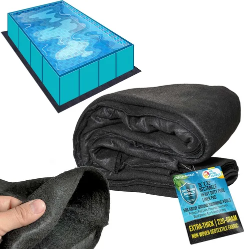Miniatura 9 de U.S. Pool Supply Ground Shield - Almohadilla para revestimiento de piscina redonda de 15 pies de servicio pesado para piscinas sobre el suelo