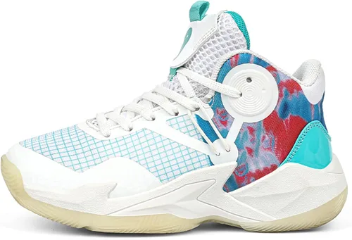 Miniatura 2 de DeoGinus Zapatos de baloncesto para niños, con amortiguación de aire, para niñas, zapatos de entrenamiento escolar, antideslizantes, para deportes