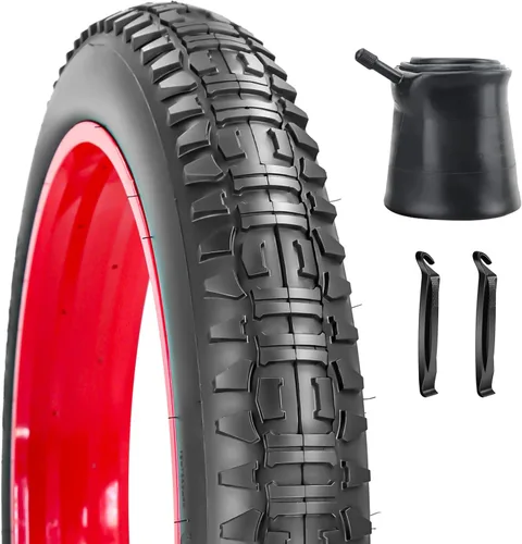 20x4.0 26x4.0 pulgadas Fat Bike Neumáticos MTB Bicicletas Reemplazo para Mountain Snow All Terrian Trail Bicicletas Triciclo Negro 1 Neumático 1 Tubo