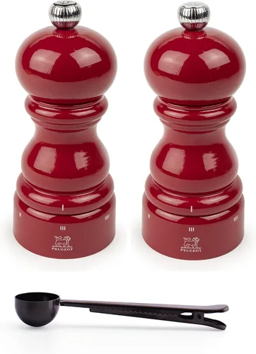 Miniatura 10 de Peugeot Paris u'Select - Juego de molinillo de sal y pimienta manual de 6 ajustes con cuchara de especias de acero inoxidable negro, fabricado