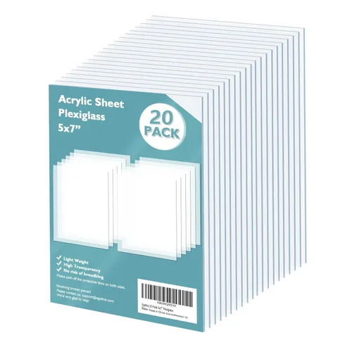 Miniatura 16 de Egofine Láminas de Plexiglás Láminas de Acrílico Paquete de 12 de 8.5x11'' 0.04 de Grosor Plástico Transparente Fundido Cristal Plexi Transparente