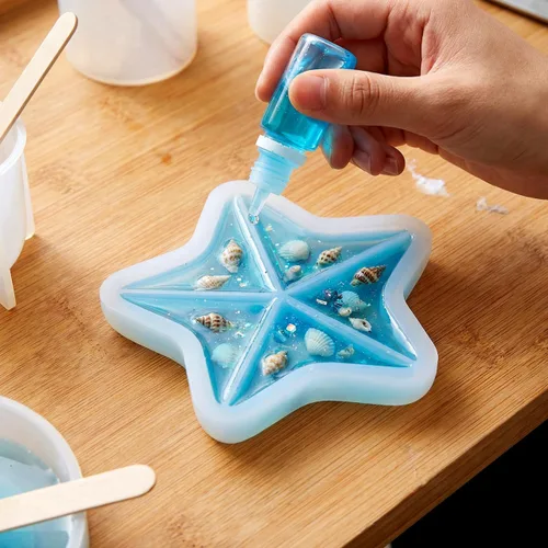 Miniatura 8 de EXCEART Molde de silicona de 6.10 pulgadas de resina epoxi para manualidades, plato de baratija, decoración del hogar y almacenamiento de escritorio