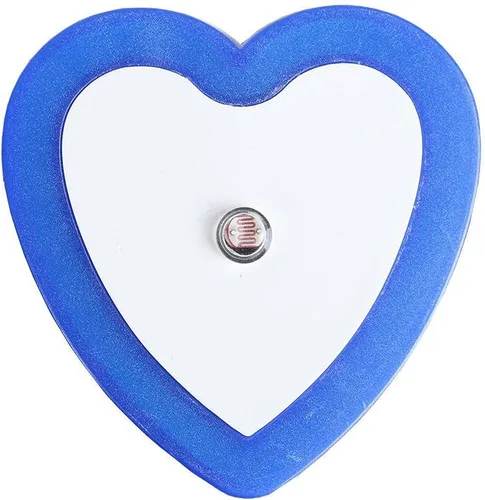 Miniatura 10 de ausuky 0.5W Plug-in Auto Sensor Control LED Noche Luz Lámpara Dormitorio Pasillo Corazón en forma de Corazón (blanco)