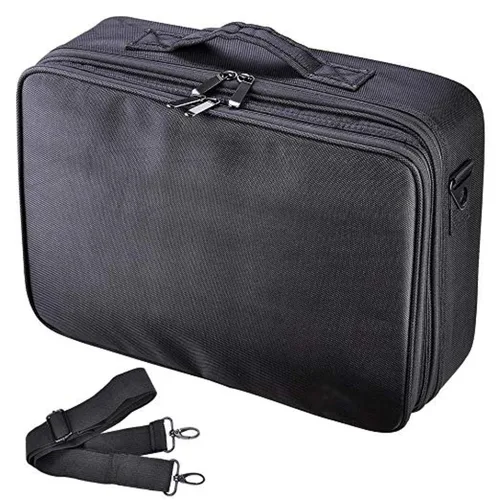 Miniatura 5 de Estuche de viaje para maquillaje, organizador de cosméticos, bolsa de almacenamiento portátil para artistas, con divisores ajustables