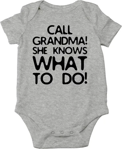 Miniatura 13 de CBTwear Call Grandma She Knows What To Do Baby Bodysuit - Adorable mameluco Ropa Unisex Humor Romper