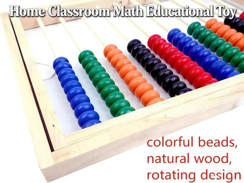 Miniatura 8 de MAGIKON Marco de números de madera para contar, ábaco de 10 filas para niños que aprenden matemáticas (11-1/2 pulgadas)