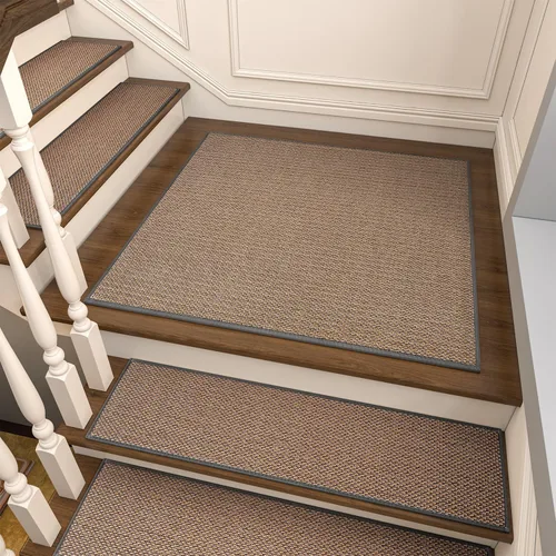 Miniatura 9 de PADOOR Peldaños de escalera antideslizantes, alfombras de escalera con respaldo de goma para escalones de madera, 15 piezas de peldaños de escalera