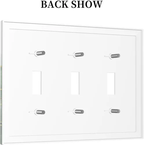Miniatura 257 de Placa Decorativa de Pared de Granja Rústica con Cuerno de Madera para Puerta de Granero 1 Banda Duplex Cubiertas de Toma Eléctrica Soltera