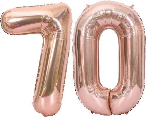 Miniatura 9 de Globos del número 10, decoraciones de fiesta de cumpleaños número 10 para niñas, oro rosa, 40 pulgadas