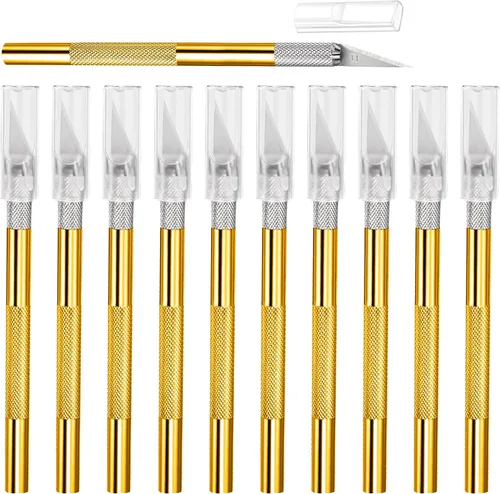 Miniatura 12 de Juego de 15 cuchillos Exacto, cuchillos para pasatiempos, suministros de regreso a clases, kit de cuchillos para manualidades, manualidades, álbumes