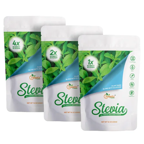 Miniatura 8 de Alulosa - Edulcorante multiusos de mezcla de stevia - 1 dulzura de azúcar; porciones totales 567; edulcorante cero calorías, sustituto sin azúcar