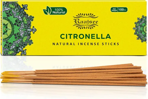 Miniatura 25 de Raajsee Varillas de incienso natural de flores de jazmín, paquete de 3.53 oz, 100% puro, orgánico, natural, enrollado a mano, libre de productos