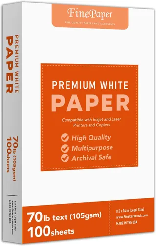 Papel blanco brillante, copia de escritura impresa multiusos para oficina, volantes, carteles, propuestas de diseño, documentos comerciales, 8.5 x