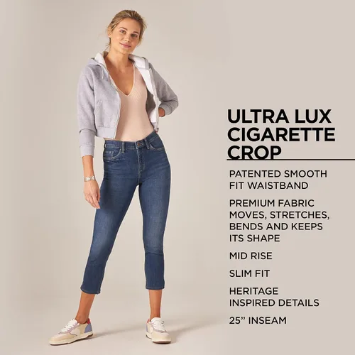 Miniatura 6 de Lee Pantalones cortos de cigarrillos Ultra Lux de tiro medio para mujer