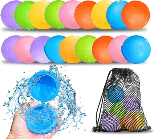 Miniatura 8 de 12 globos de agua reutilizables – Bolas de agua de llenado rápido para niños de 4 a 8 años – Bomba de agua autosellante recargable para fiesta