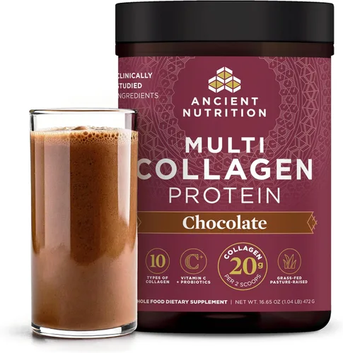 Miniatura 20 de Ancient Nutrition - Péptidos de colágeno en polvo, proteína multi-colágeno, para mujeres y hombres, con vitamina C, probióticos, colágeno